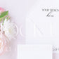 Invitation suite mock up, floral stationery mock up with pink and ivory roses {Tenderness 10}