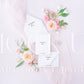 Invitation suite mock up, floral stationery mock up with pink and ivory roses {Tenderness 13}
