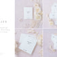 Flatlay invitation suite mock up for stationers {Purity Bundle}