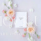 Invitation suite mock up, floral stationery mock up with pink and ivory roses {Tenderness 01}