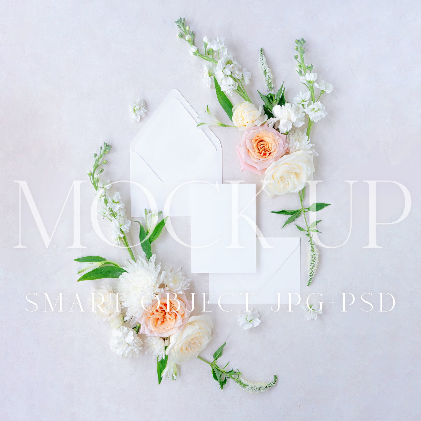 Invitation suite mock up, floral stationery photography neutral {Warmth 02}