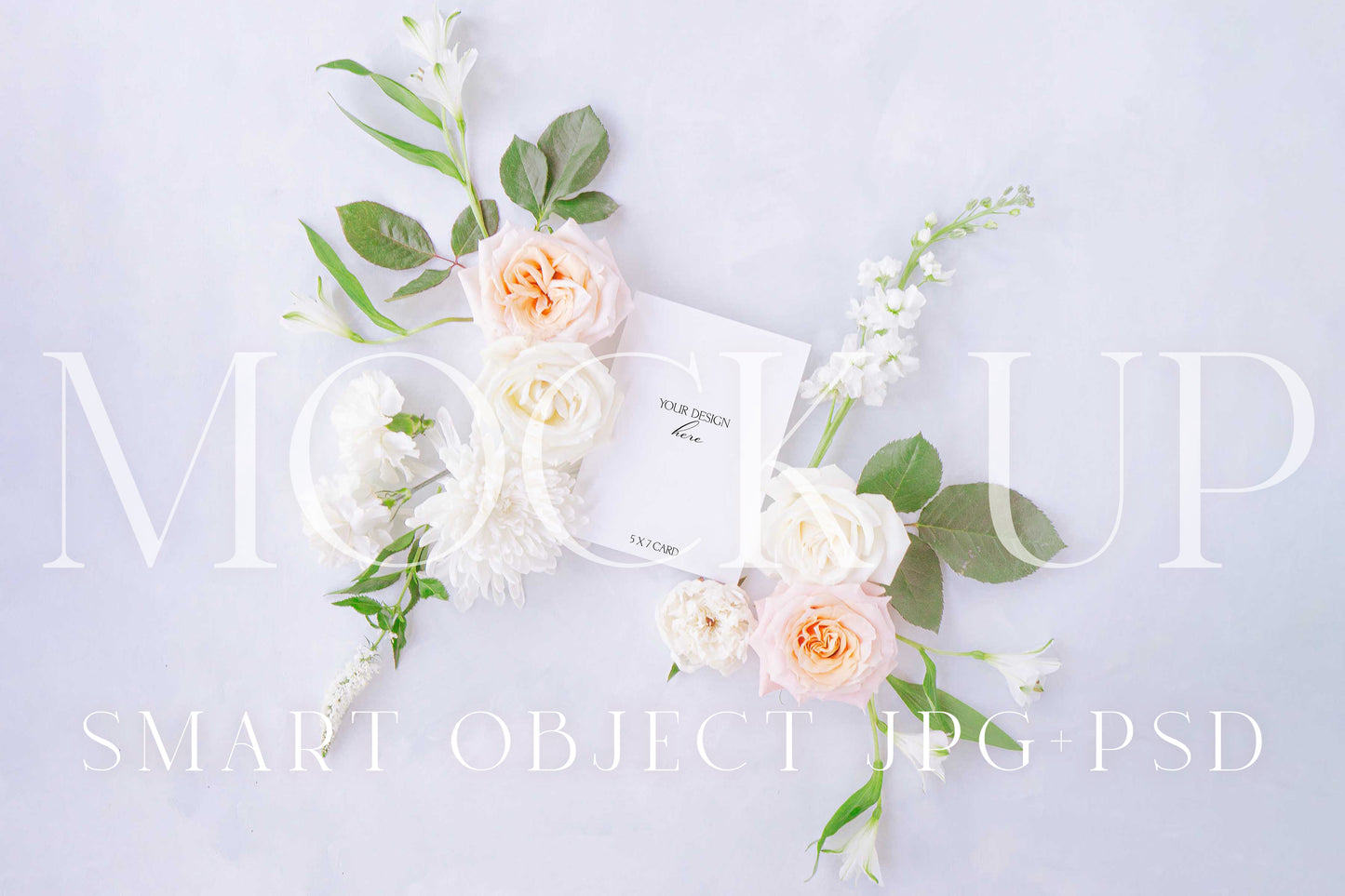 Invitation suite mock up, floral stationery photography neutral {Warmth 01}
