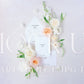Invitation suite mock up, floral stationery photography neutral {Warmth 06}