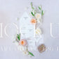 Invitation suite mock up, floral stationery photography neutral {Warmth 08}